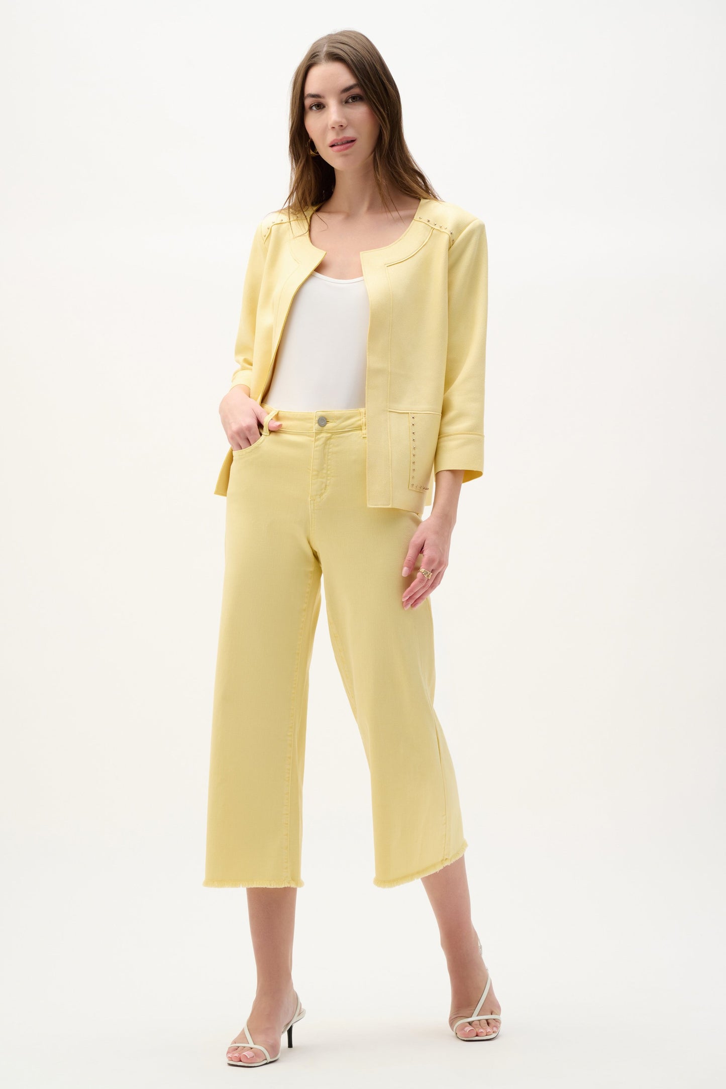 Foiled Scuba Suede Boxy Jacket With Stud Details
262905