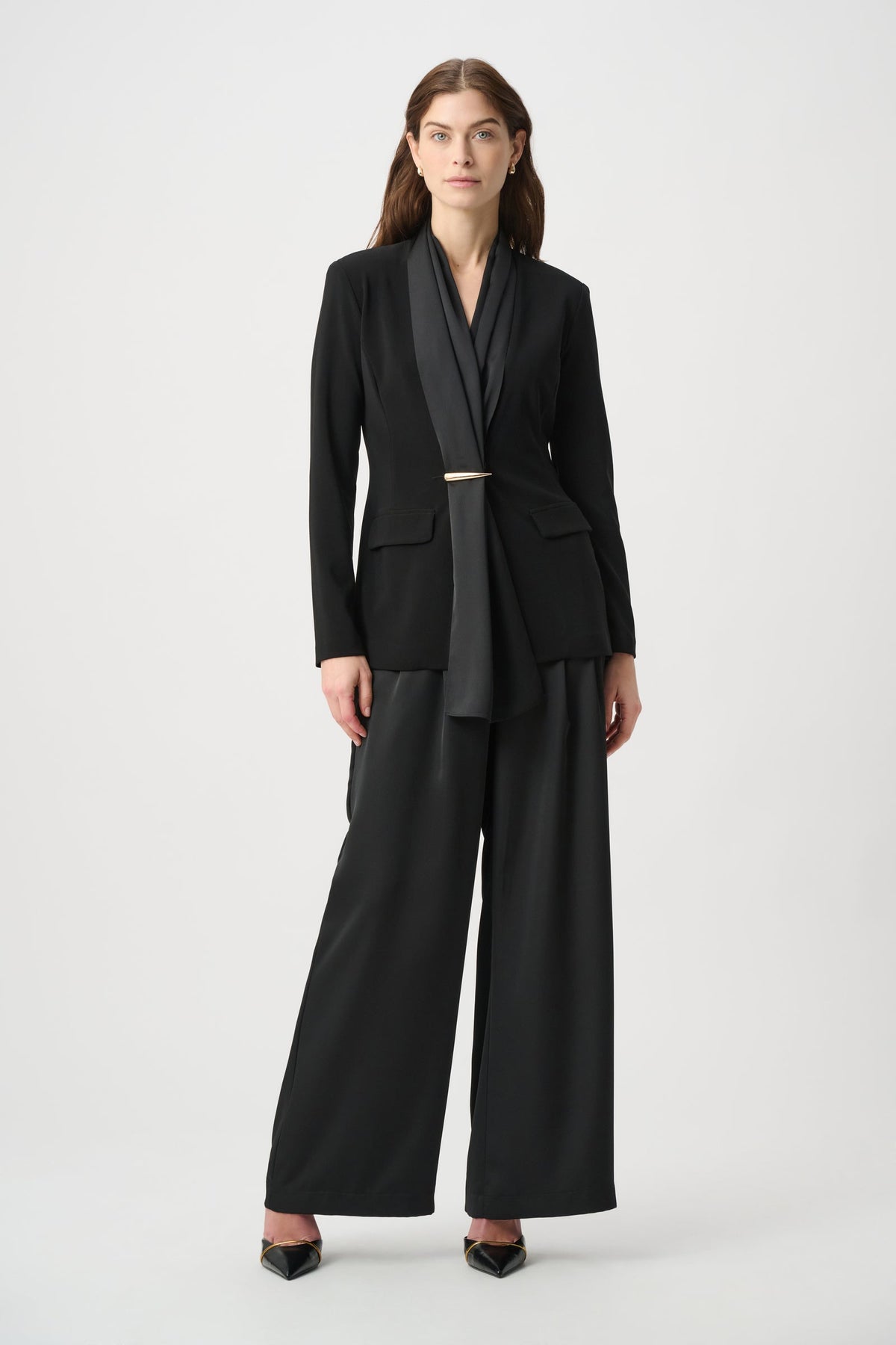 JOSEPH RIBKOFF Satin Wide-Leg Pants 264078