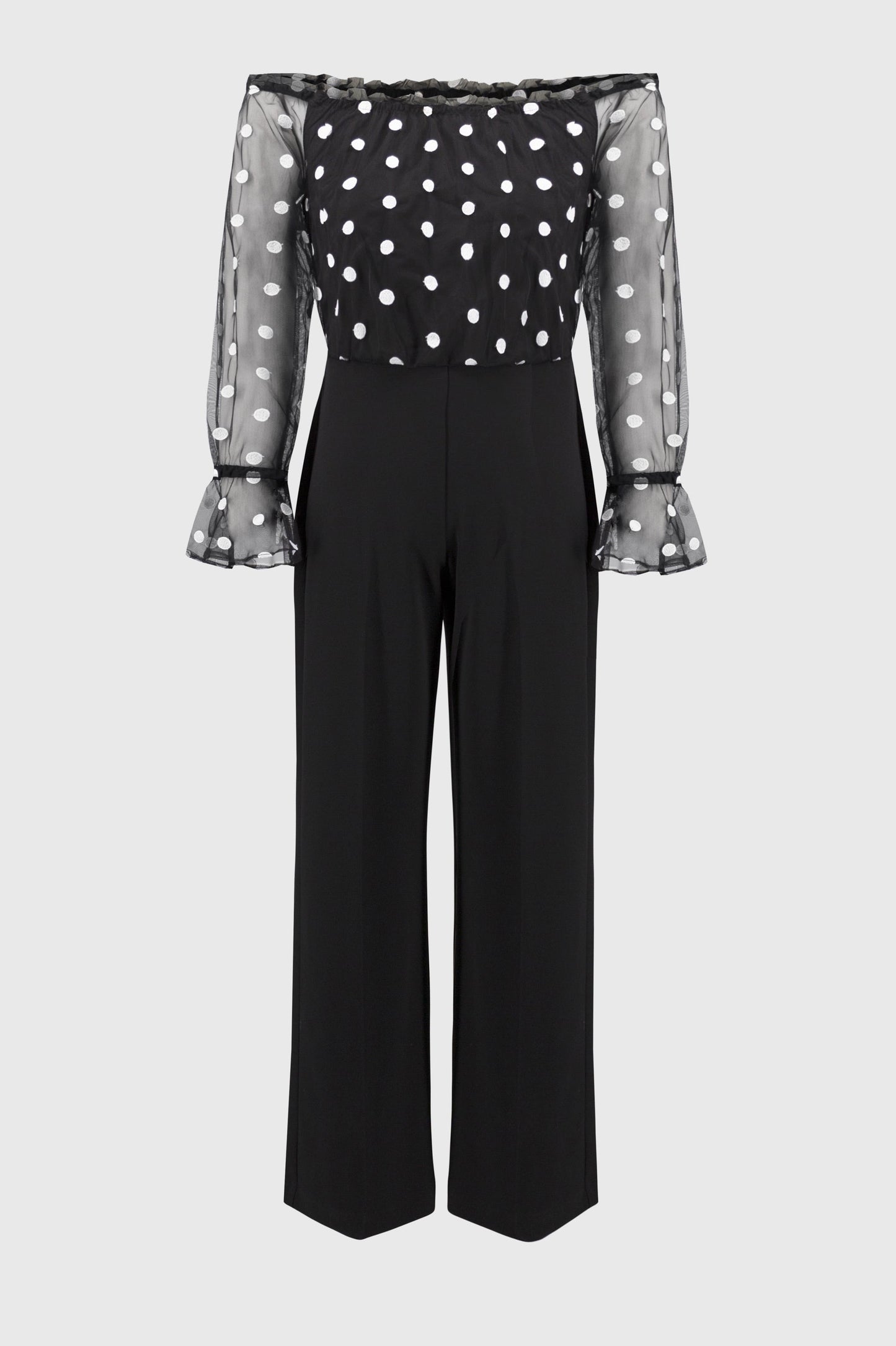 Signature | Polka Dot Mesh And Scuba Crepe Jumpsuit
251708