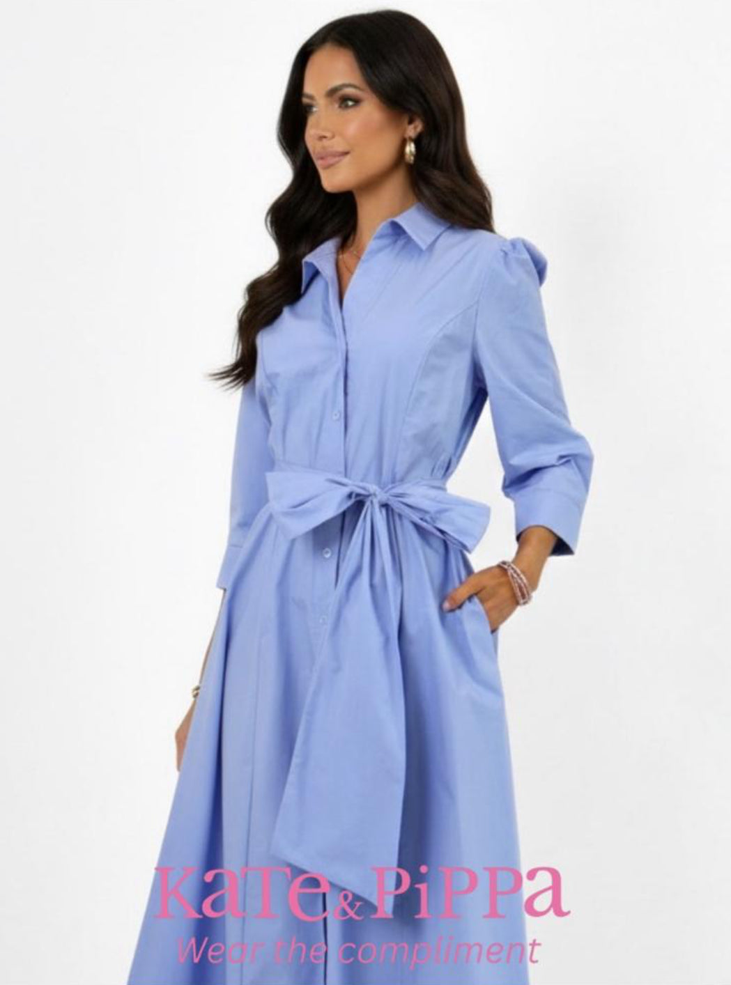 Kate & Pippa Victoria blue shirt dress