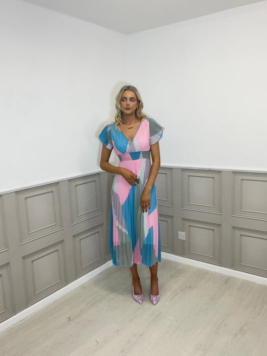 Jenny soft pink and blue dress