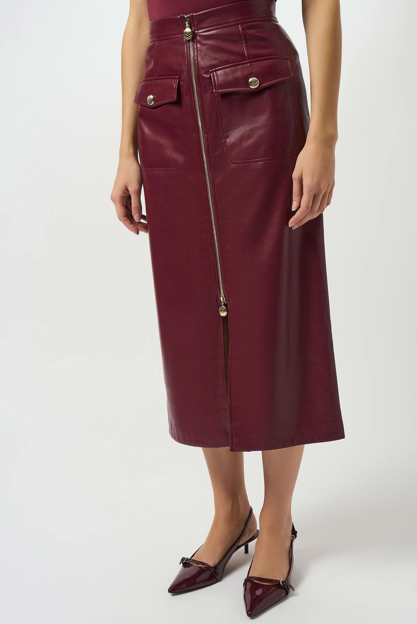 Leatherette Long Pencil Skirt
253991
