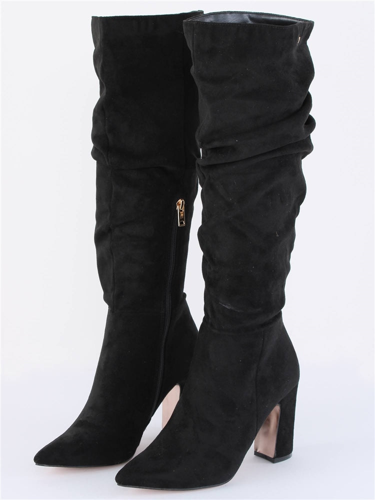 UNA HEALY Famous friend slouch boot in black