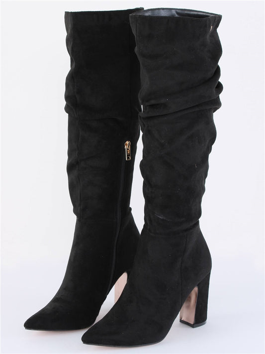 UNA HEALY Famous friend slouch boot in black