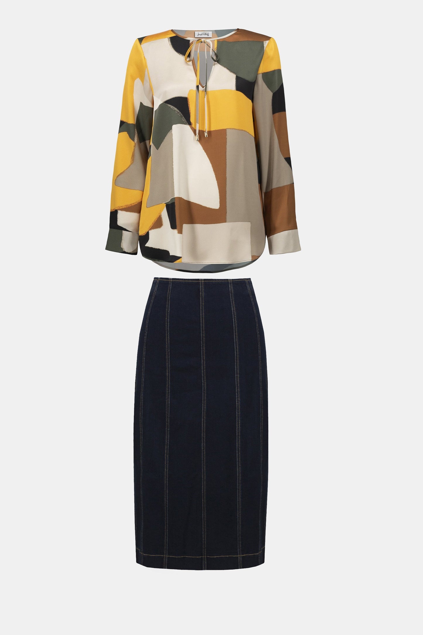 Recycled Satin Abstract Print Straight Tunic
253011