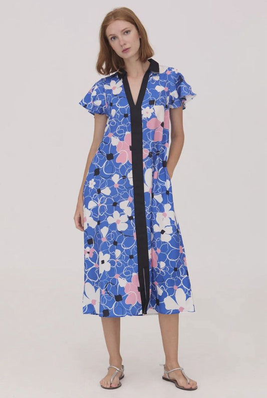 SCORZZO floral button dress