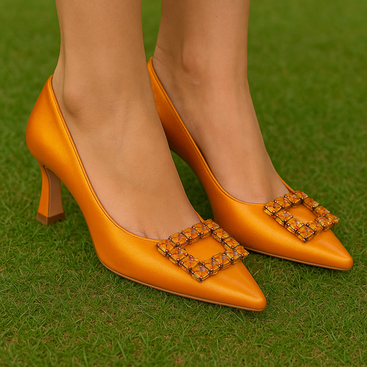 Sorento orange court shoe
