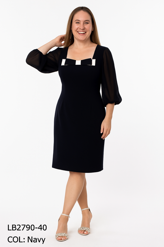 Lizabella navy dress
