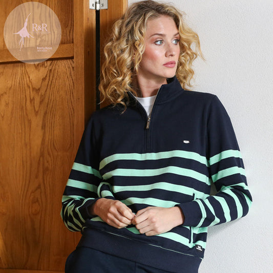 Lena navy half zip