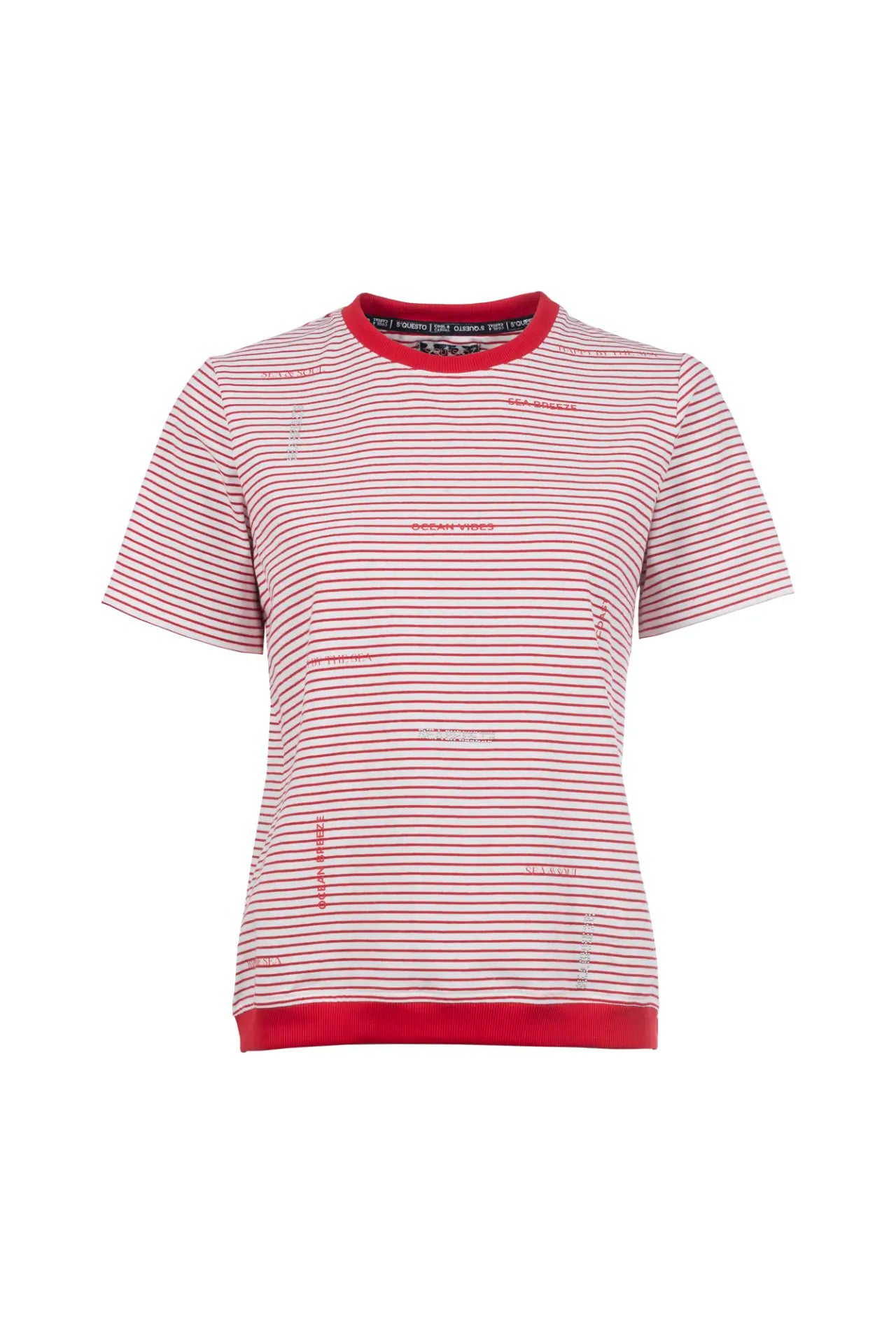 Sequesto red stripe t shirt
