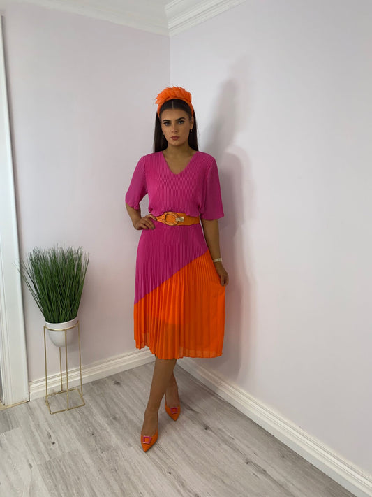 Molly multi pink dress