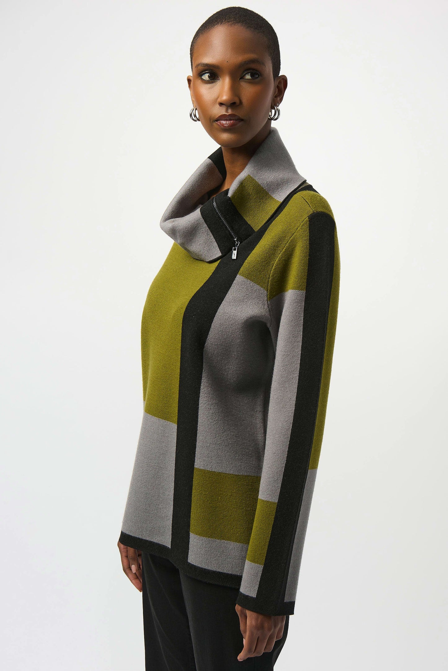 Jacquard Sweater Colour Block Pullover
253911