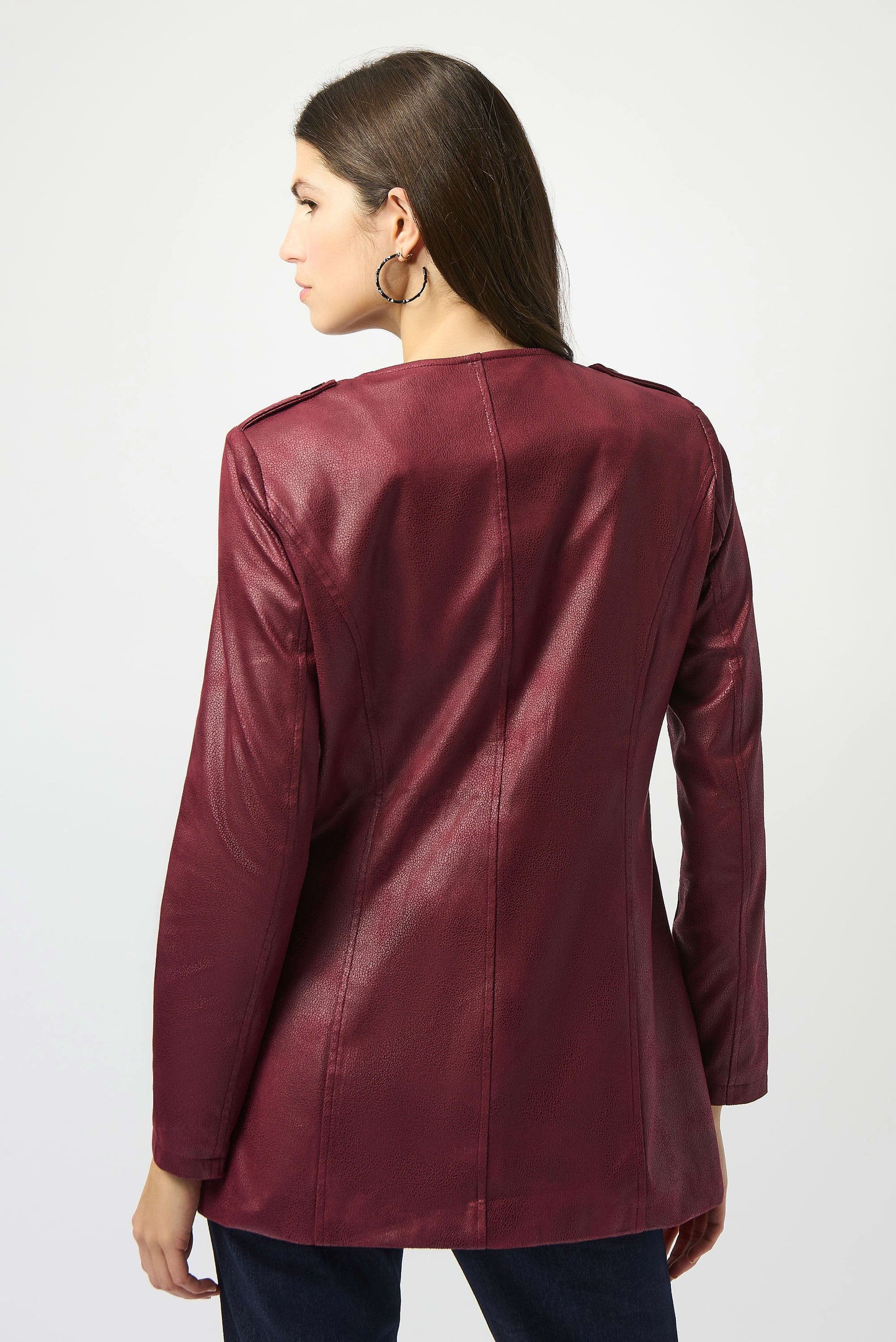 Foiled Faux Suede Fitted Jacket
253934
_