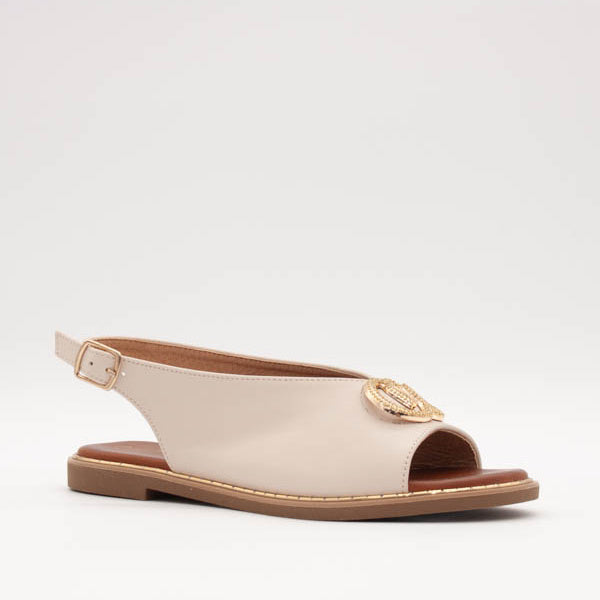 Una Healy- Blank Space sandle in Nearly There ivory