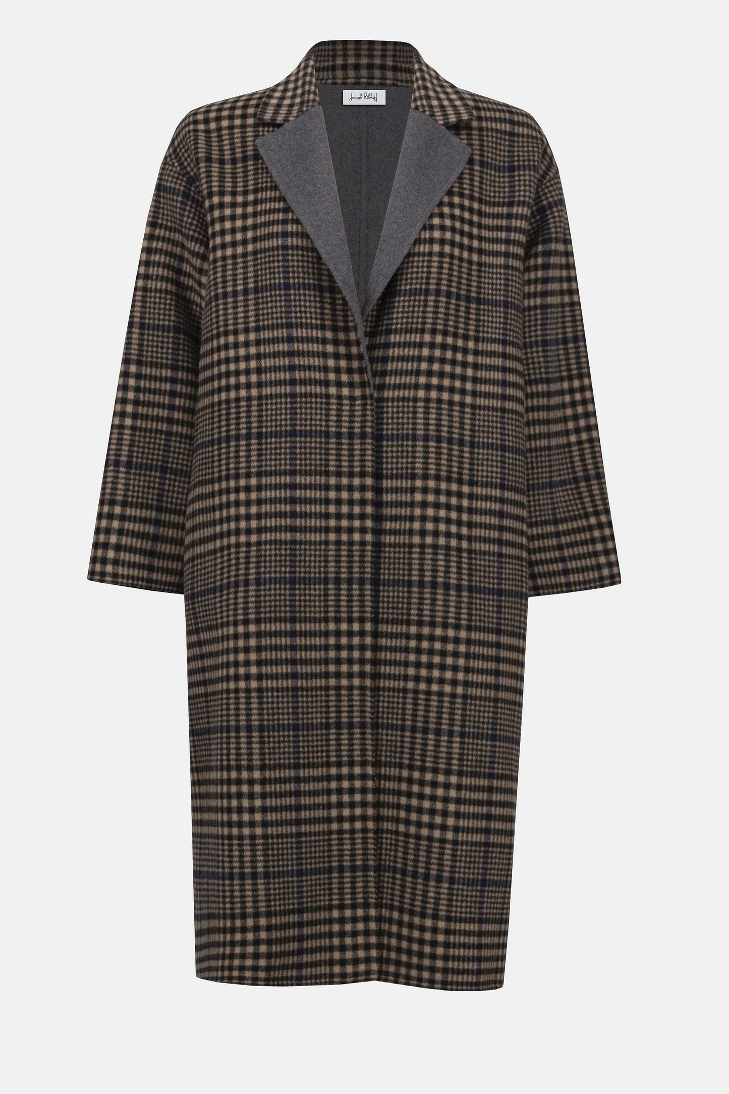 Wool Blend Plaid Double-Faced Coat
253946
