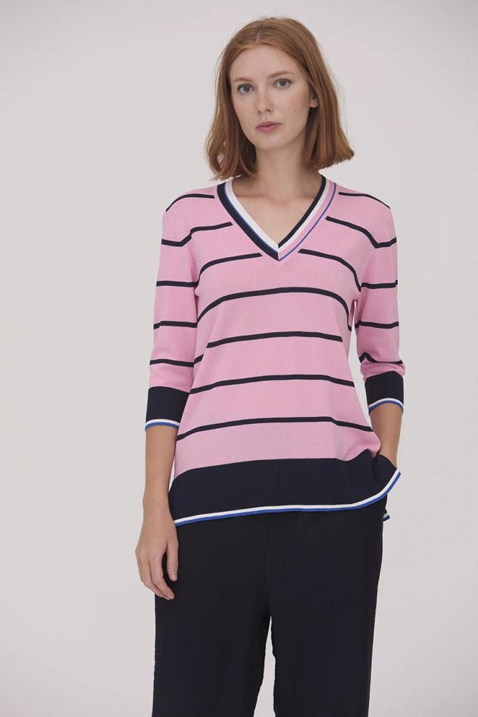 Scorzzo  pink/navy jumper