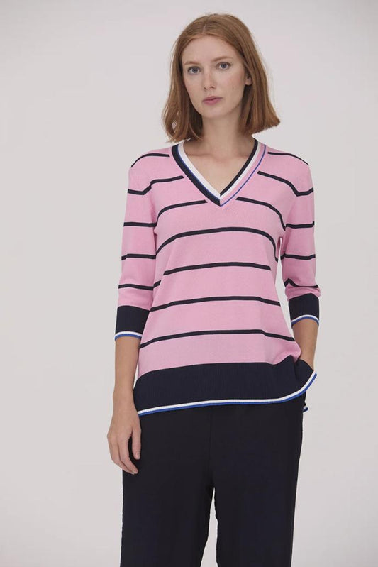 Scorzzo  pink/navy jumper
