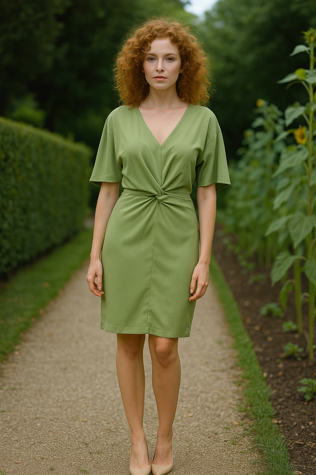 K-Design olive green dress