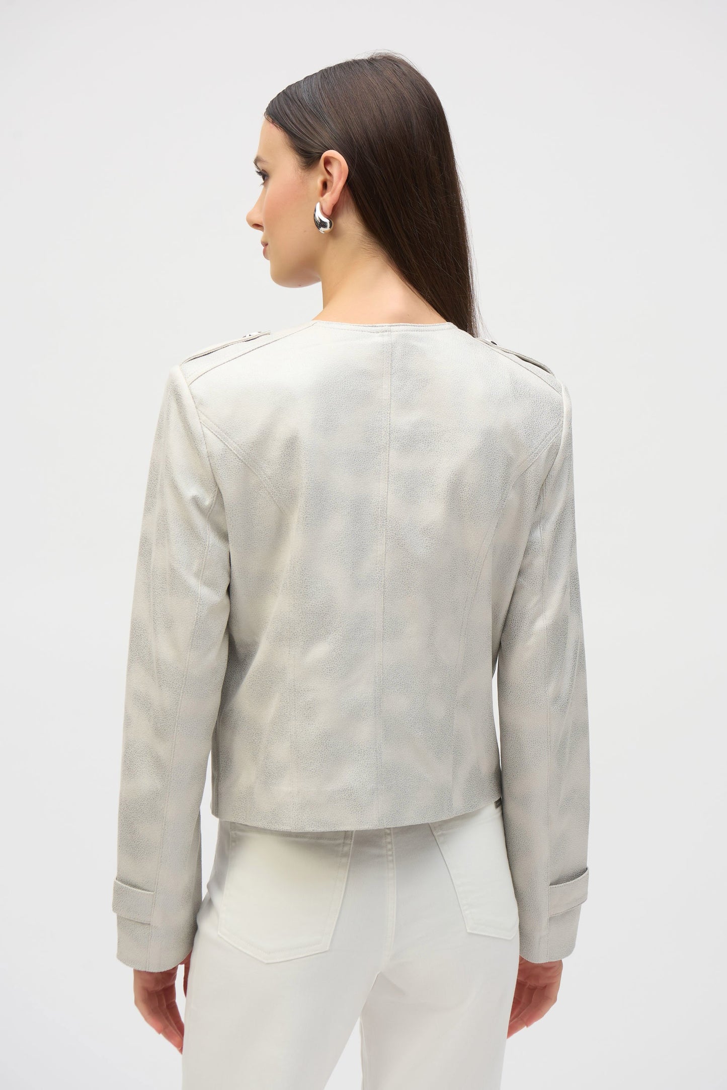 252918 Joseph Ribkoff moonstone faux jacket