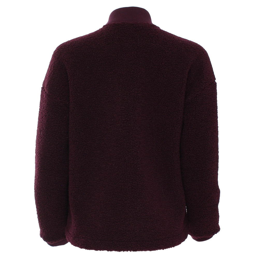 Relax & Renew Heidi Borg Bomber Jacket Plum