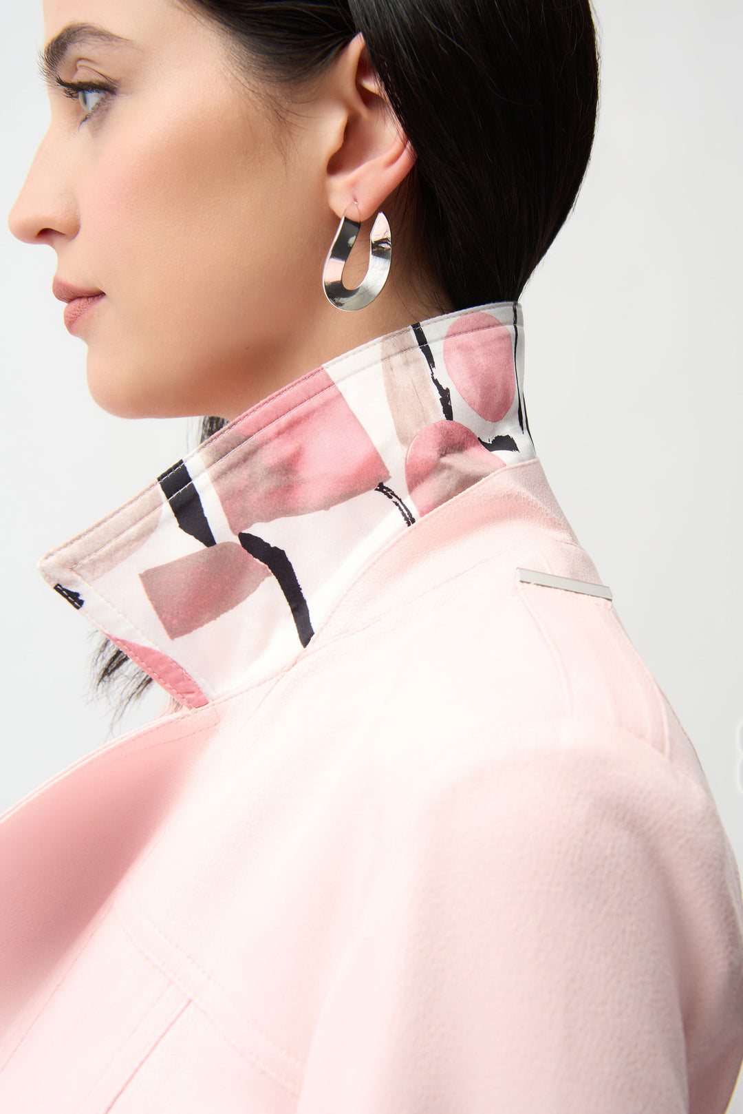 Joseph Ribkoff Pink Fitted Jacket with Decorative Buckles Style 261910