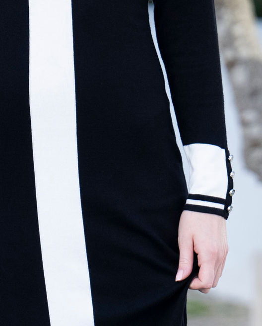 Marble dress 8019-colour 101 monochrome