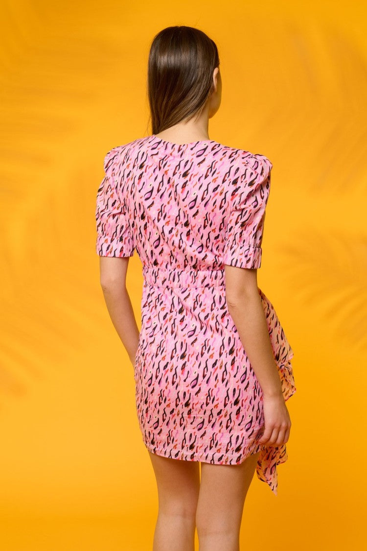 Animal pink dress