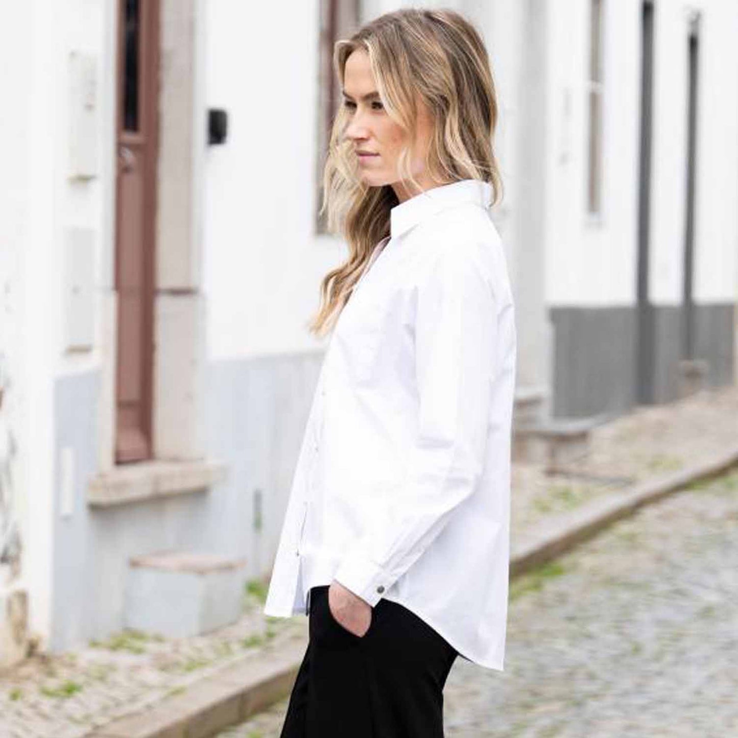 Marble white shirt 8146