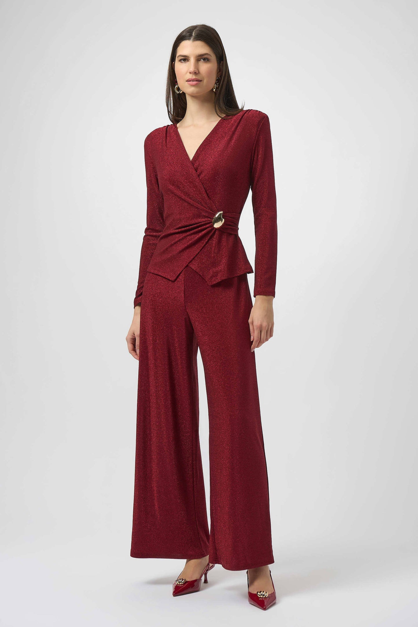 Lurex Knit Wide-Leg Jumpsuit
254123
