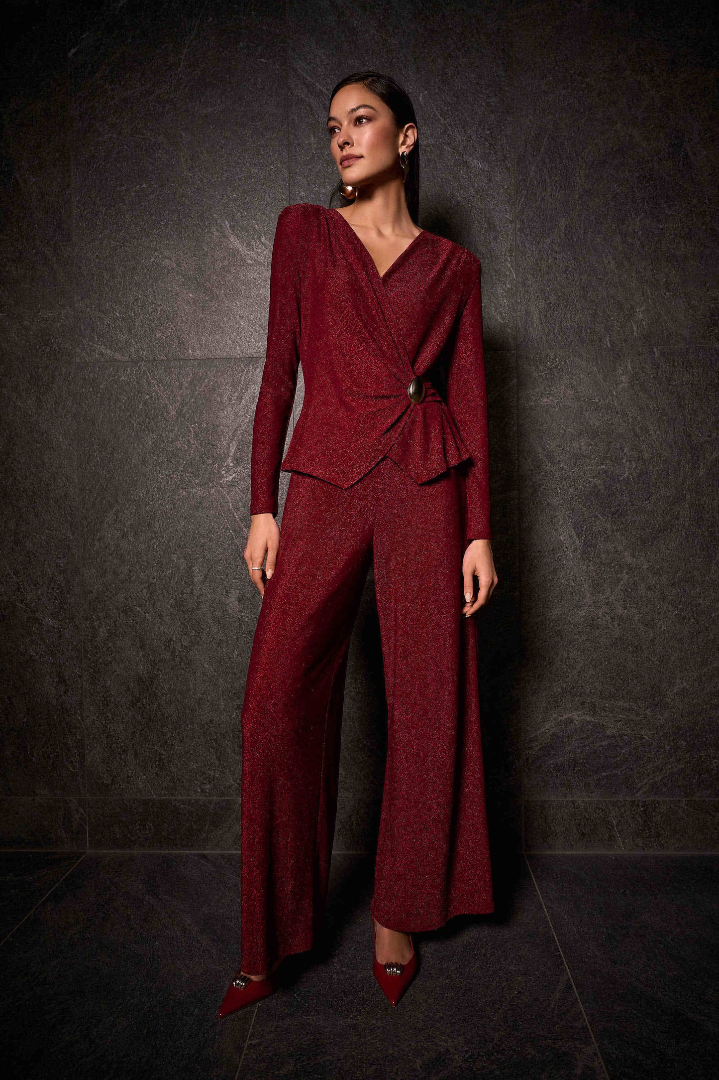 Lurex Knit Wide-Leg Jumpsuit
254123