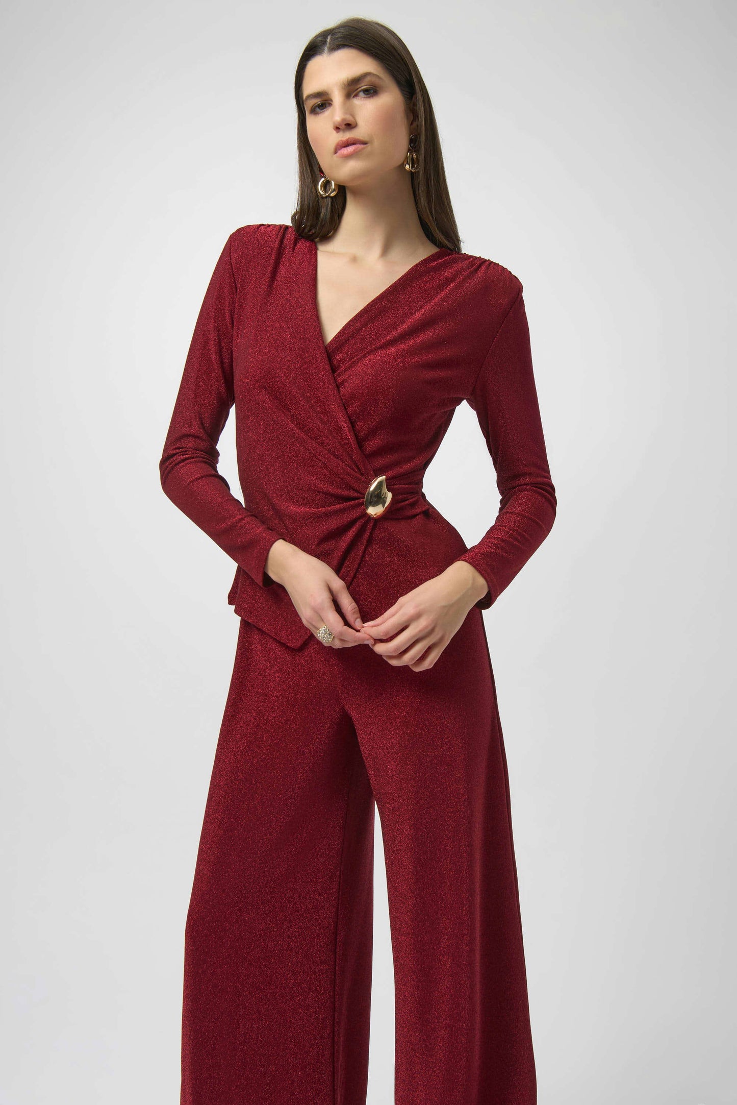 Lurex Knit Wide-Leg Jumpsuit
254123