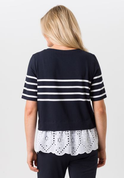 Tuzzi short sleeve stripe  sweater