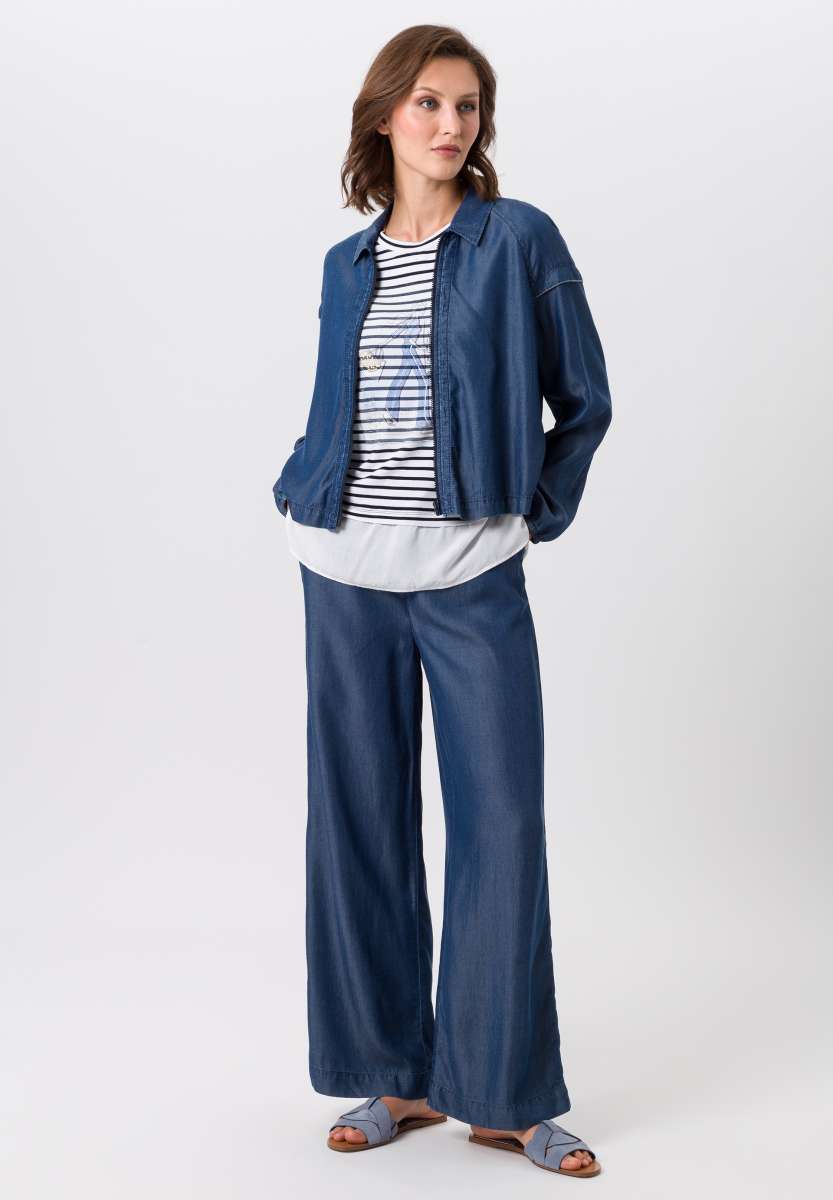 Tuzzi denim look trousers