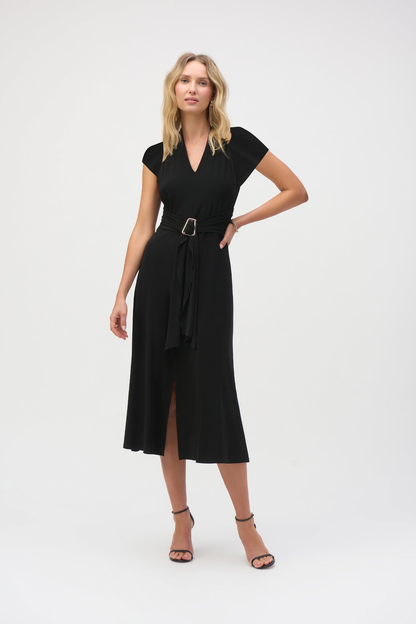 252091x Joseph Ribkoff black silky knit dress