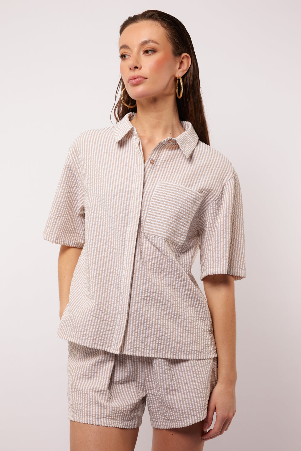 Arabella sand blouse