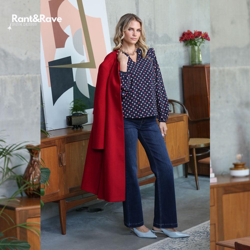 Rant & Rave Sherry Wide Leg Jean Dark Wash