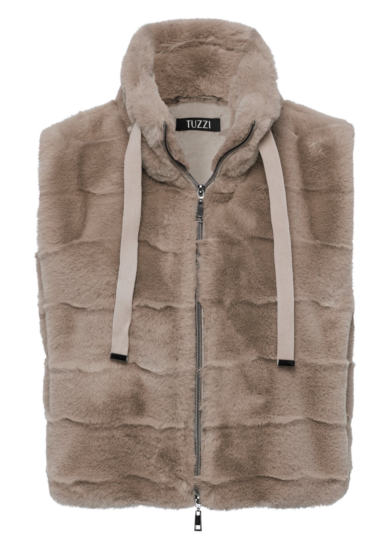 TUZZI fur zip gilet