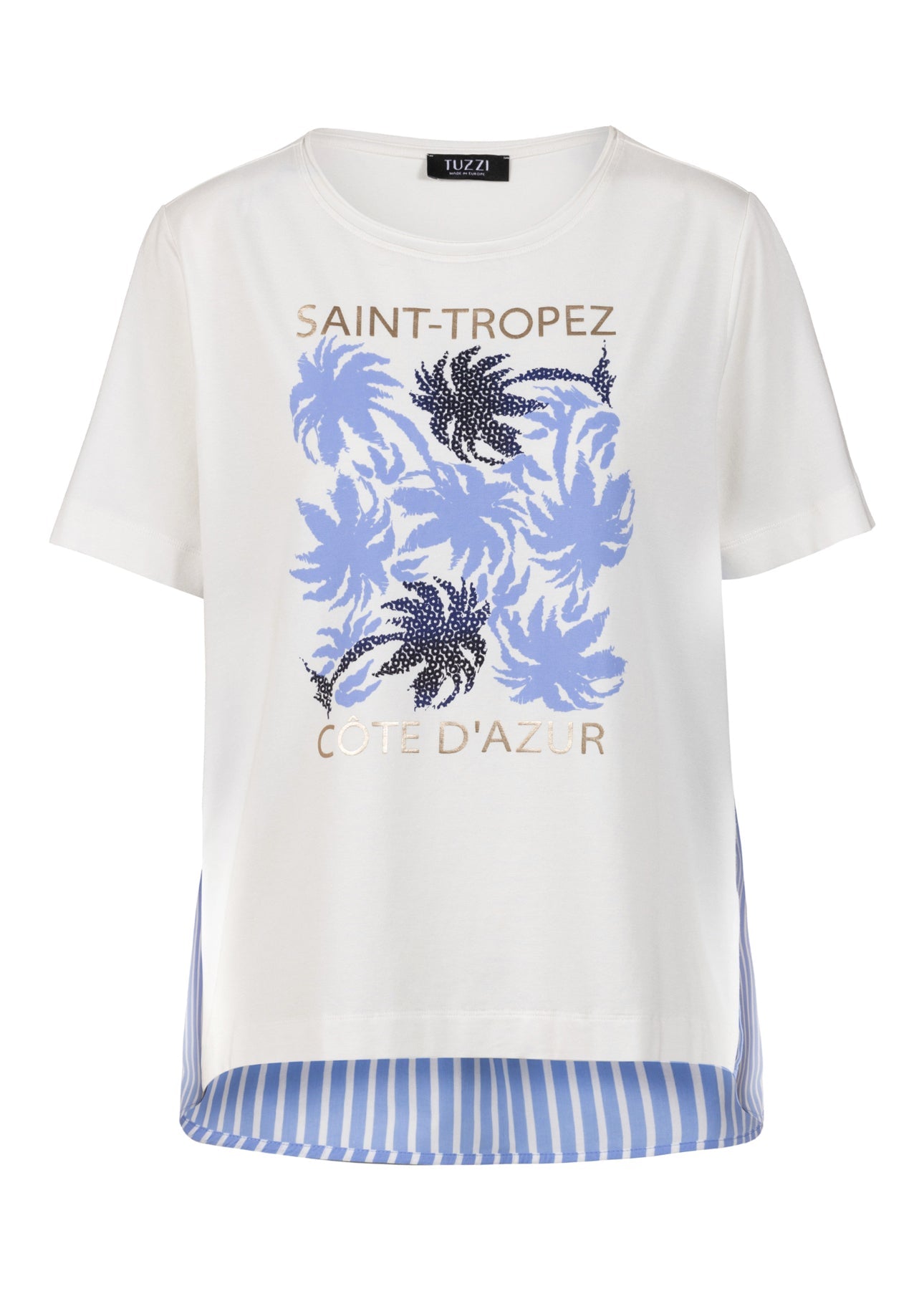 TUZZI beach please- Saint Tropez white/blue striped t-shirt