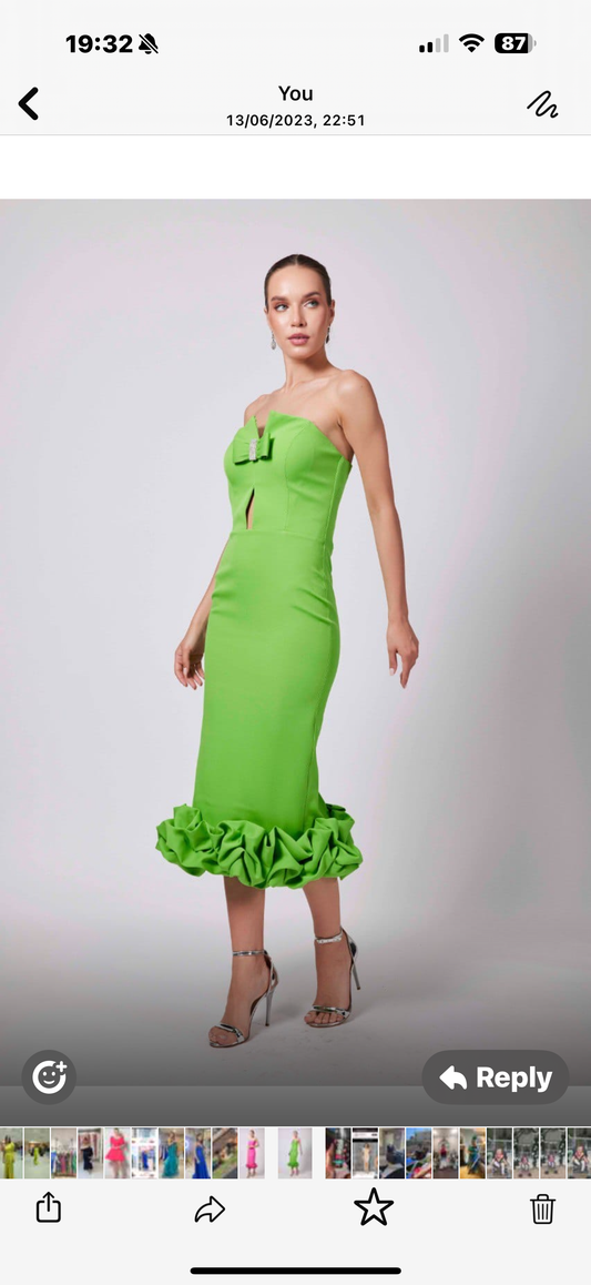 Sicily green bodycon dress