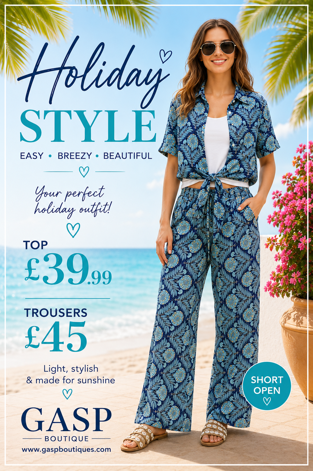Ble 0060 blue 3 piece holiday set