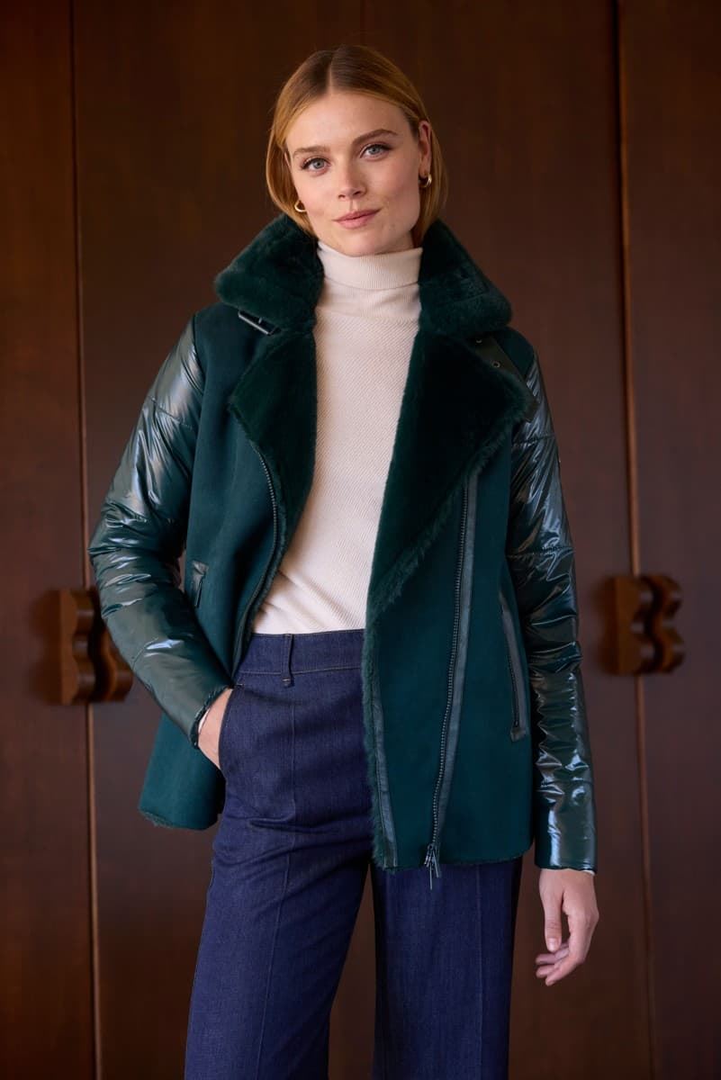 Argiddo Green Panel Coat 49130