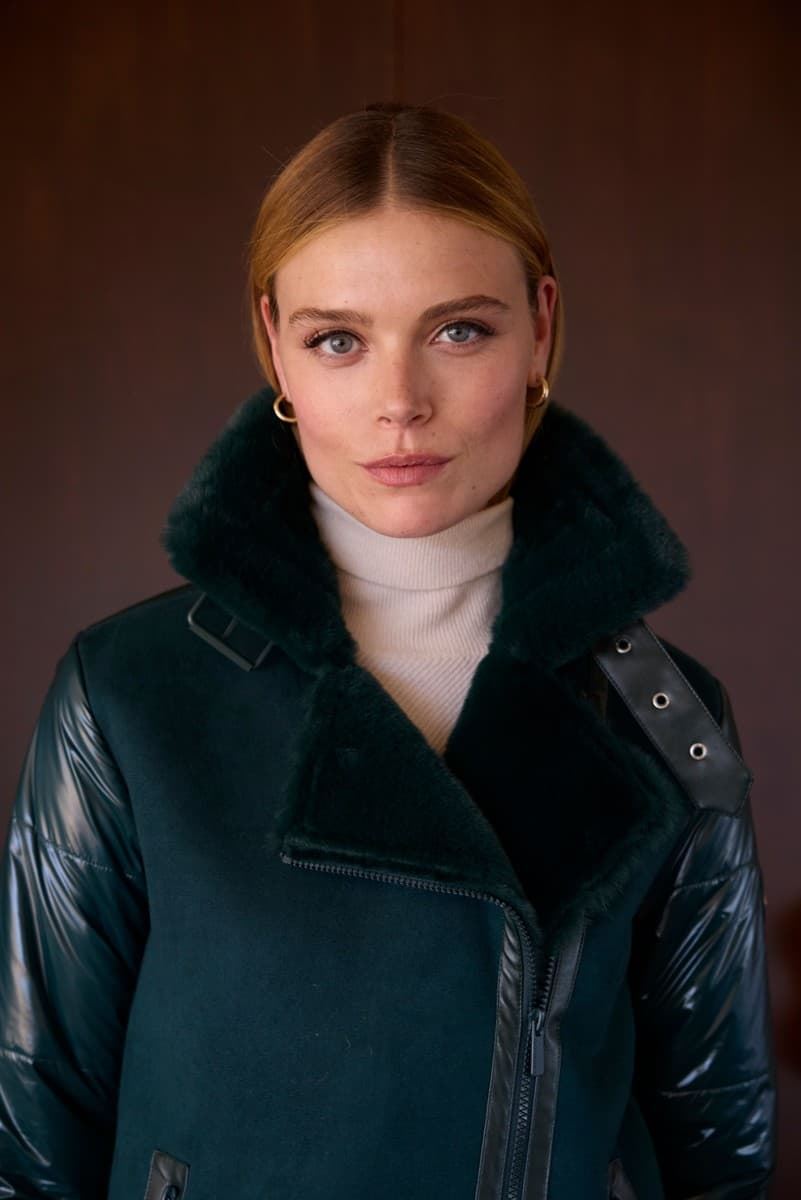 Argiddo Green Panel Coat 49130