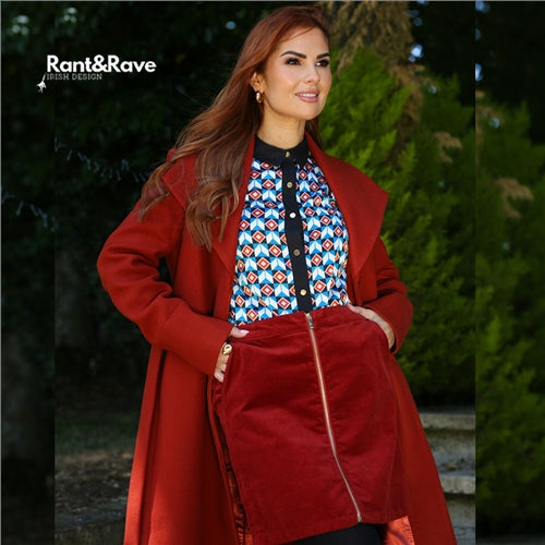 Kelila  rust cord skirt