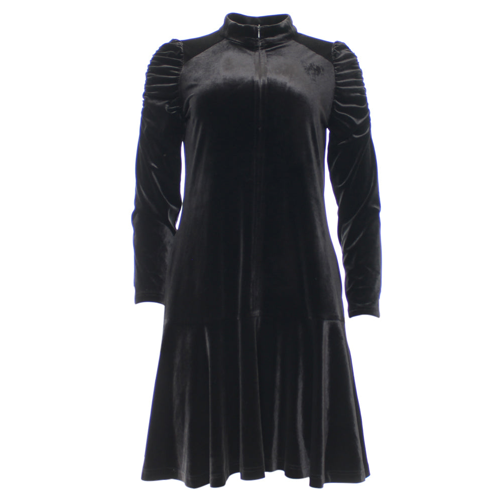 Olympia black velvet dress