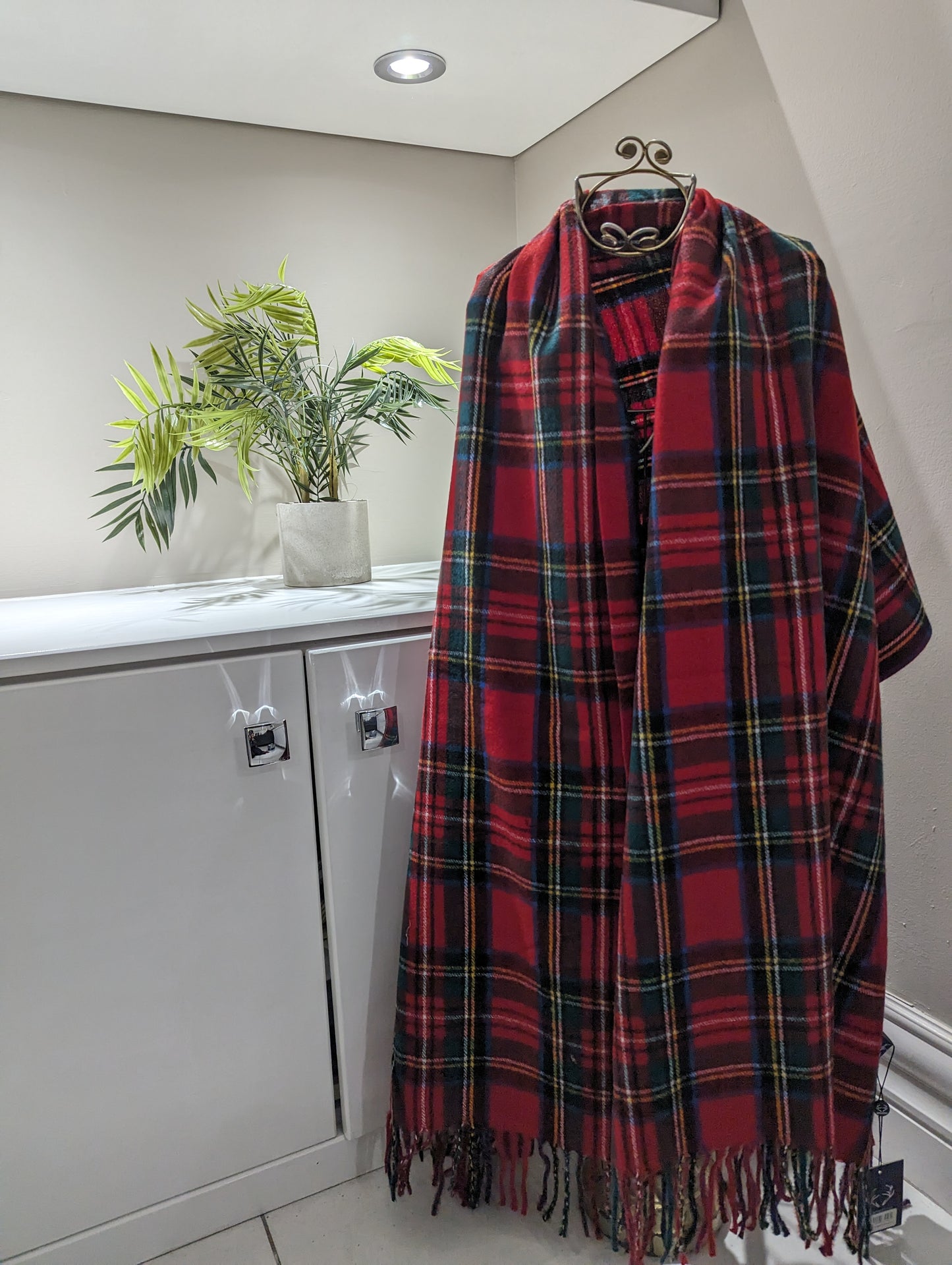 Sally large tartan scarf