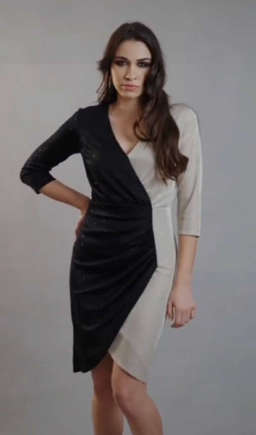 Olivia black/gold dress