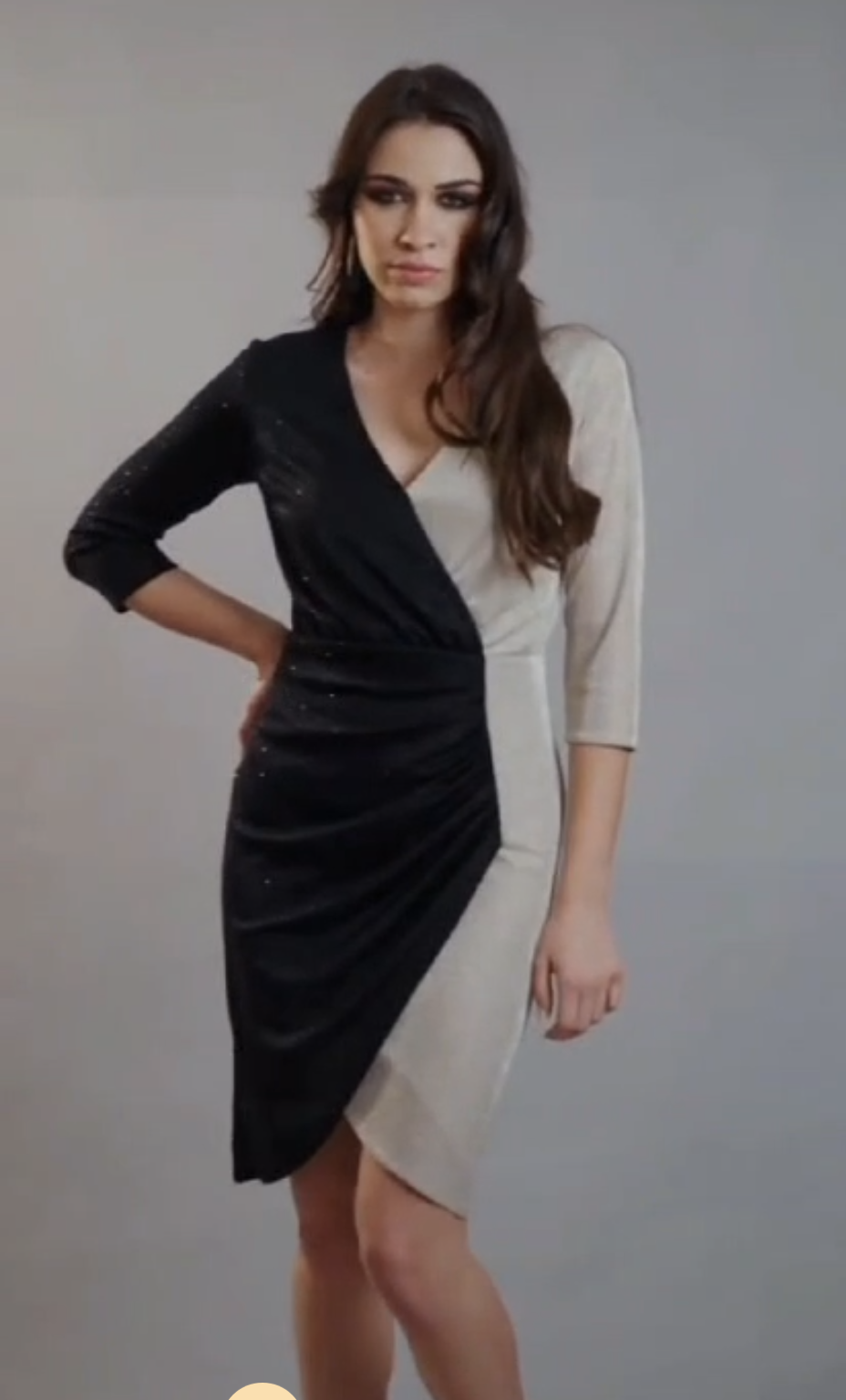 Olivia black/gold dress