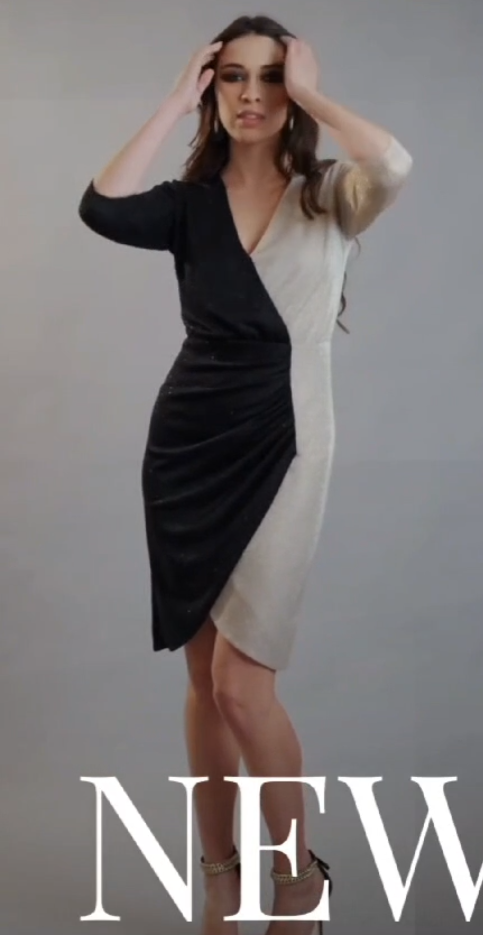 Olivia black/gold dress