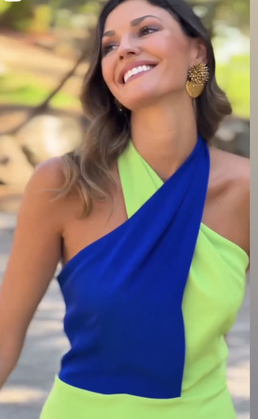 Icair lime and royal dress