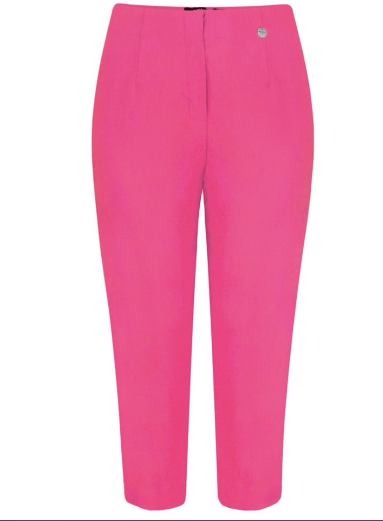 Robell pink 07 crop trousers